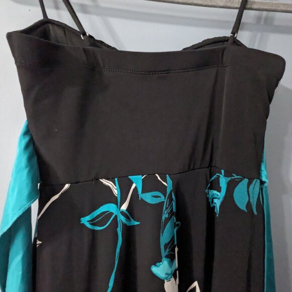 Black teal homecoming cocktail formal dress size small junior - Picture 6 of 8